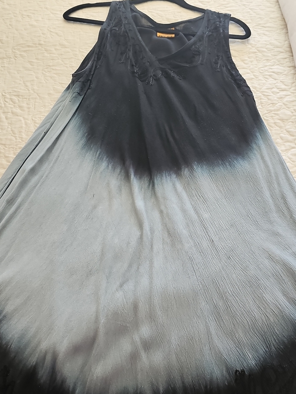 Sleeveless Ombre Black to Gray Women's Skirt